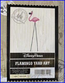 2000 Disney Parks Metal Fantasia Yo Yo Flamingo Yard Art with Mickey Ears NEW
