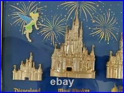 2019 Disney D23 Expo WDI the Castles of the Disney Parks Pin Set LE 300