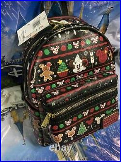 2019 Disney Parks Christmas Holiday Food Icons Snack mini Loungefly Backpack NWT