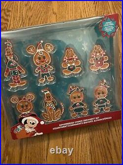 2020 Disney Parks Christmas Gingerbread Cookies Mickey & Friends Ornament Set