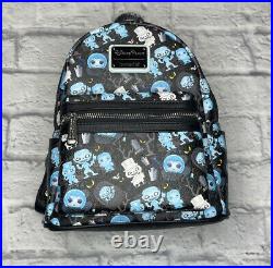 2021 Disney Parks Loungefly The Haunted Mansion Mini Backpack AOP NWT