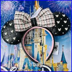 2021 Disney Parks Tweed & Pearl Minnie Mouse Ears Ear Headband