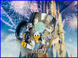 2021 Disney World 50th Anniversary 4 Parks Mickey & Friends Coffee Mug New