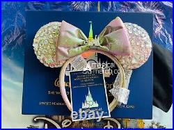 2022 Disney Parks 50th Anniversary Pink Earidescent Castle Mickey Ear Headband