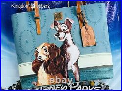 2022 Disney Parks Lady & The Tramp Tote Bag 14x11 Dooney & Bourke New IN HAND