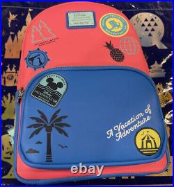 2022 Disney Parks Vacation Club DVC Red & Blue Mickey Loungefly Backpack New