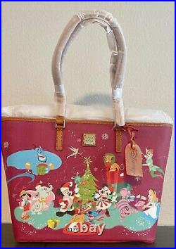 2023 Disney Parks Dooney & Bourse Mickey Classics Christmas Tote Purse Bag NEW