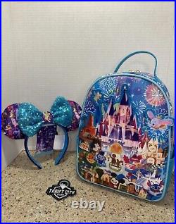 2023 Disney Parks Joey Chou Castle Magic Kingdom Loungefly Backpack NWT And Ears