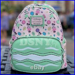 2023 Disney Parks Loungefly Scented Macaroon Minnie Mouse Backpack Green Pink