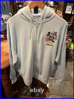 2023 Disney Parks Mickey and Minnie Hoodie Zip Up Jacket L 1X 2X NEW