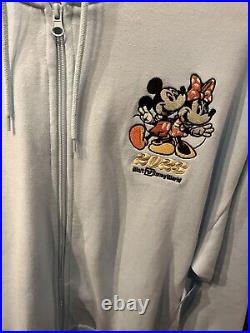 2023 Disney Parks Mickey and Minnie Hoodie Zip Up Jacket L 1X 2X NEW