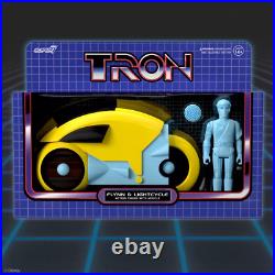 2023 Disney Parks Super7 ReAction Figures Tron Lightcycle Set Red Yellow Orange