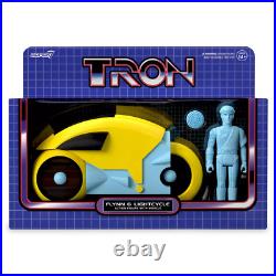 2023 Disney Parks Super7 ReAction Figures Tron Lightcycle Set Red Yellow Orange