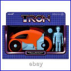 2023 Disney Parks Super7 ReAction Figures Tron Lightcycle Set Red Yellow Orange