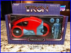 2023 Disney Parks Super7 ReAction Figures Tron Lightcycle Set Red Yellow Orange