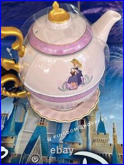 2024 Disney Parks Ashley Taylor Sleeping Beauty Teapot Set Ceramic New