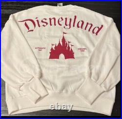 2024 Disney Parks Disneyland Castle Cream White Pullover Sweatshirts 2X NWT