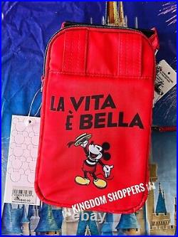 2024 Disney Parks Epcot Italy Minnie Mouse Face Lug Mini Skeeter Crossbody Bag