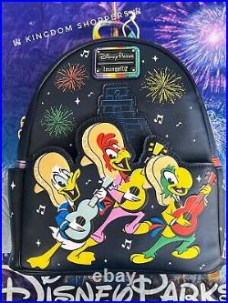 2024 Disney Parks Epcot Mexico Three Caballeros Donald Loungefly Backpack NEW