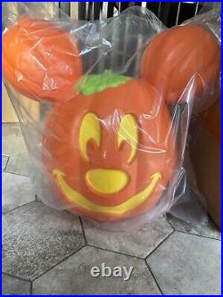 2024 Disney Parks Large Mickey Mouse Light Up Pumpkin Jack-O-Lantern BRAND NEW