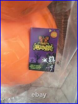 2024 Disney Parks Large Mickey Mouse Light Up Pumpkin Jack-O-Lantern BRAND NEW