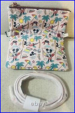 2024 Disney Parks Summer Mickey Mouse Crossbody/zip Closure Huge Phone Pocket