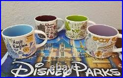 4 Park set New Disney Parks Starbucks Been There Series 2019 FULL Size Mugs WDW
