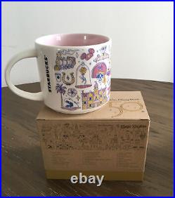 DISNEY 50th ANNIVERSARY STARBUCKS BEEN THERE SERIES THEME PARK MUGS & GUIDE MAPS