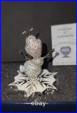DISNEY Parks Arribas Swarovski Crystals OLAF Frozen Snowflake Jeweled Figure NEW