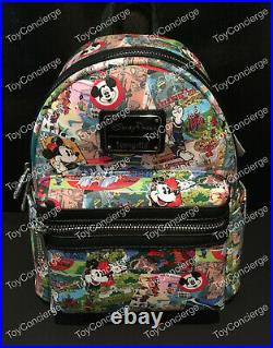 ^ DISNEY Parks LOUNGEFLY Mini BACKPACK DISNEY PARKS COLLAGE NWT