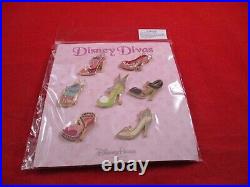 Disney Divas Princess Shoes/Heels Disney Parks Pin Set Tinkerbell Frozen NEW