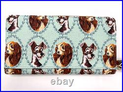Disney Dooney and & Bourke Lady and the Tramp Wristlet Wallet NWT 2022 Parks A