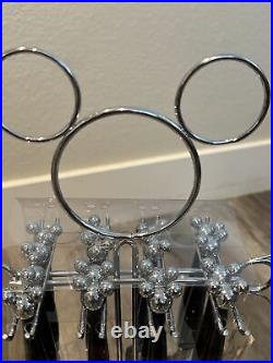 Disney Parks 17 Piece Flatware Set Icon Mickey Mouse Silverware And Caddy New