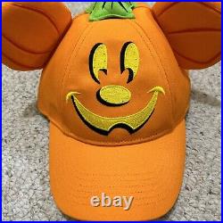 Disney Parks 2019 Halloween Mickey Mouse Pumpkin Light Up Snapback Hat RARE