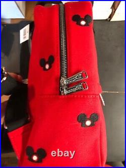Disney Parks 2020 Red Canvas Loungefly Mickey Mouse Ear Hat Backpack New NWT