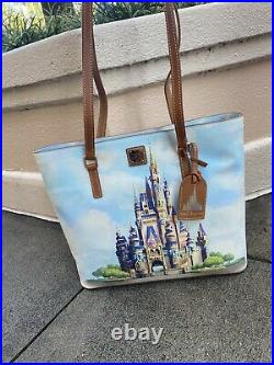 Disney Parks 2021 50th Anniversary Cinderella Castle Tote Bag Dooney & Bourke