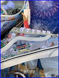 Disney Parks 2022 50th Anniversary Magic Vans Of The Wall Shoes Size M8/W9.5 New