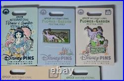 Disney Parks 2023 EPCOT Flower & Garden Festival Pin Complete Set of 10 Pins New