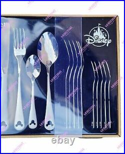 Disney Parks 24 Pc Flatware Silver Set Icon Mickey Mouse
