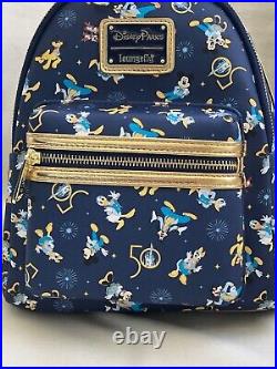 Disney Parks 50th Anniversary Blue Loungefly Backpack NWT #BE