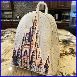 Disney Parks 50th Anniversary Magic Kingdom Castle Backpack Bag Loungefly NWT