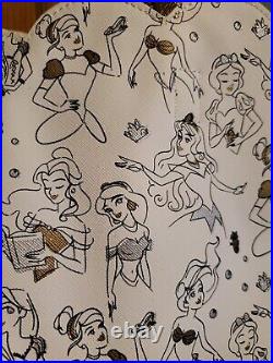 Disney Parks Ariel/Disney Princesses Reversible Gold/Silver Shimmer Tote NWT