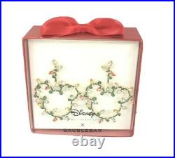Disney Parks BaubleBar Mickey Mouse Christmas Holiday Lights Earrings