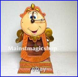 Disney Parks Beauty & The Beast Cogsworth Clock Lumiere Light Up Figure Set NEW