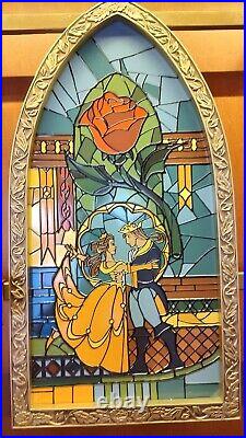 Disney Parks Beauty & The Beast Stained Glass Window Replica Art Of Disney 23