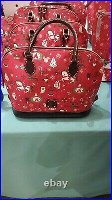 Disney Parks Christmas Holiday 2019 Satchel by Dooney & Bourke Actual Shown