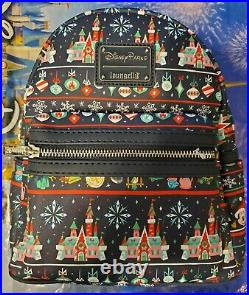 Disney Parks Christmas Holiday Attractions Castle Loungefly Mini Backpack 2020