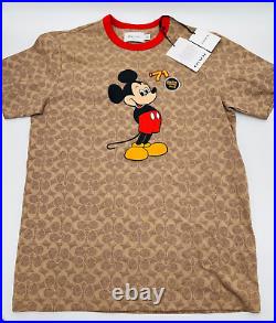 Disney Parks Coach Signature Mickey Mouse T-Shirt Top Adult Small NEW