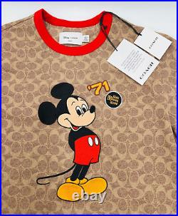 Disney Parks Coach Signature Mickey Mouse T-Shirt Top Adult Small NEW