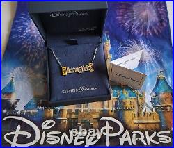 Disney Parks Crislu Disneyland Exclusive Marquee Necklace Brand New